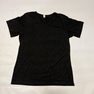 Bella Canvas V-Neck Short Sleeve Blank Tee Charcoal Dark Gray Heather Large